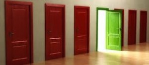 red doors green door